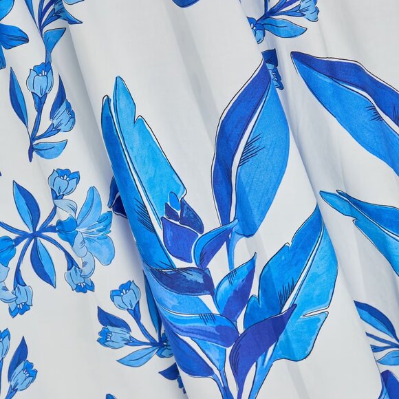 FARM RIO Gathered floral-print cotton-poplin Midi Skirt Medium NWT - Picture 8 of 8